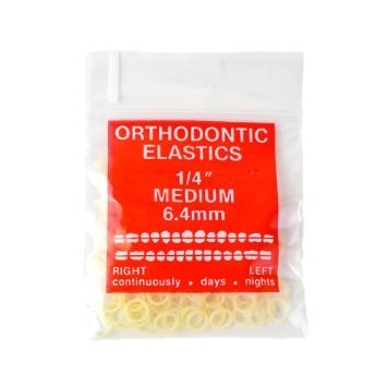100 Pack Orthodontic Elastics 1/4″ (6.4mm) Bands, Great for Dog Grooming Top …