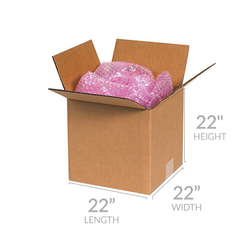 UOFFICE 10 Corrugated Cube Boxes 22 x 22 x 22″ Cardboard Shipping Box Cartons