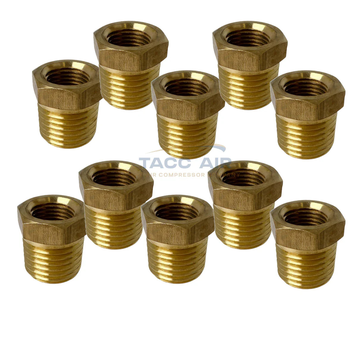 10 Pack 1/4″ Male x 1/8″ Female NPT Hex Reducer Bushing Adapter Pipe Fitting