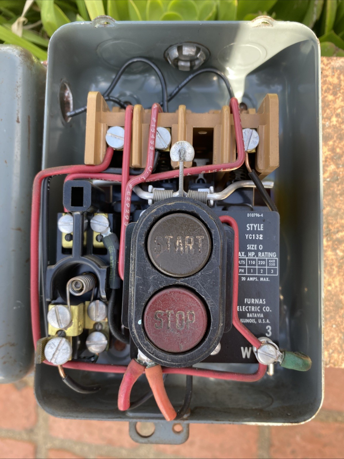 Vintage Motor Furnas Control Electrical Box Furnas YC132