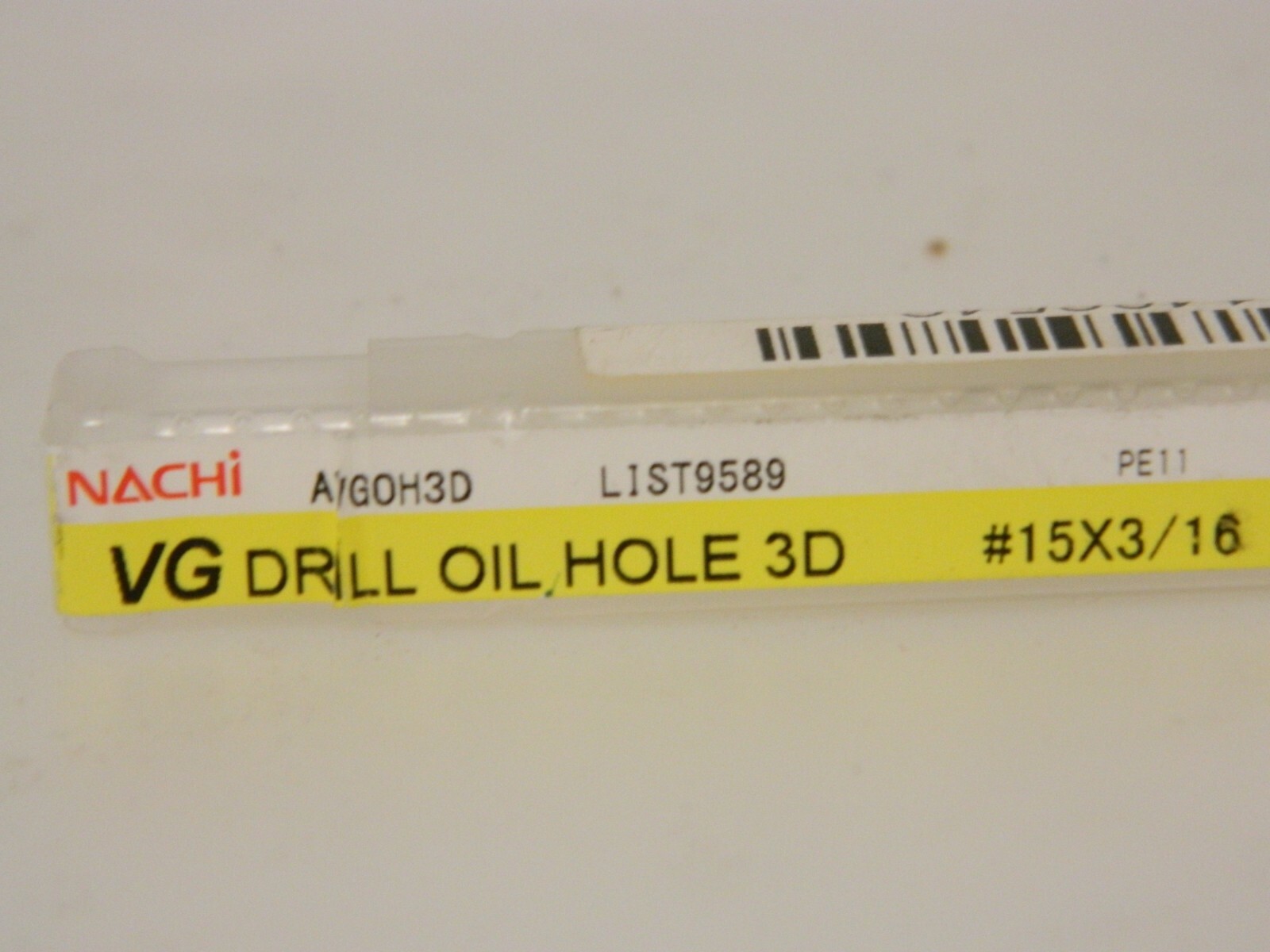 Nachi VG Oil Hole Drill 3D #15 x 3/16 1406546