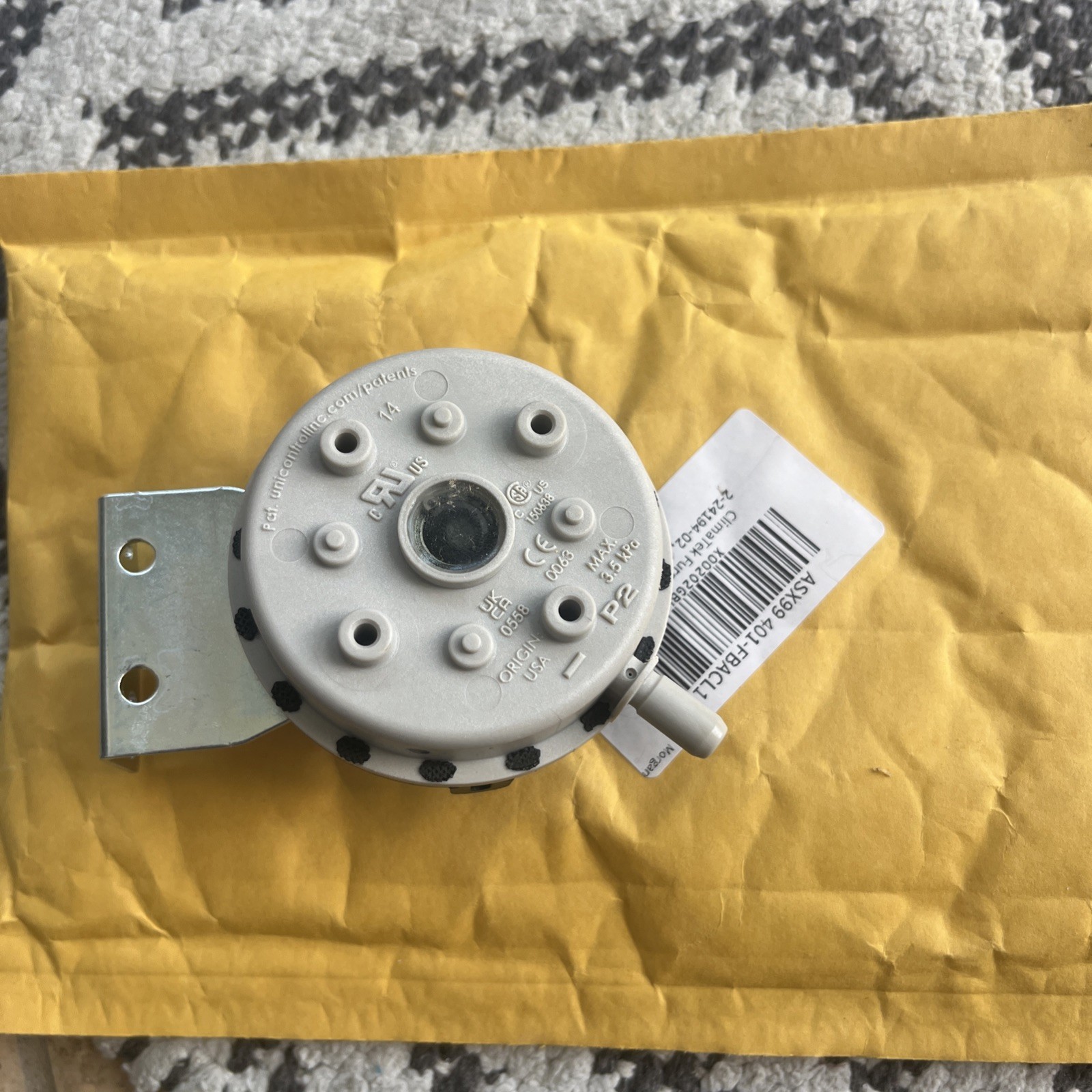 ClimaTek Furnace Vent Air Pressure Switch – Replaces Rheem Ruud Weather King …