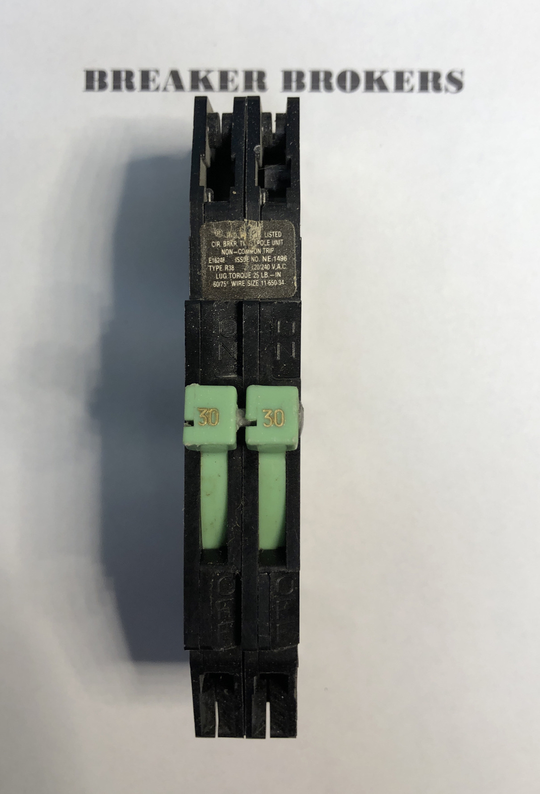 ZINSCO SYLVANIA GTE RC38 30 Amp 2 Pole Circuit Breaker w/240V Pin – Ships Today!