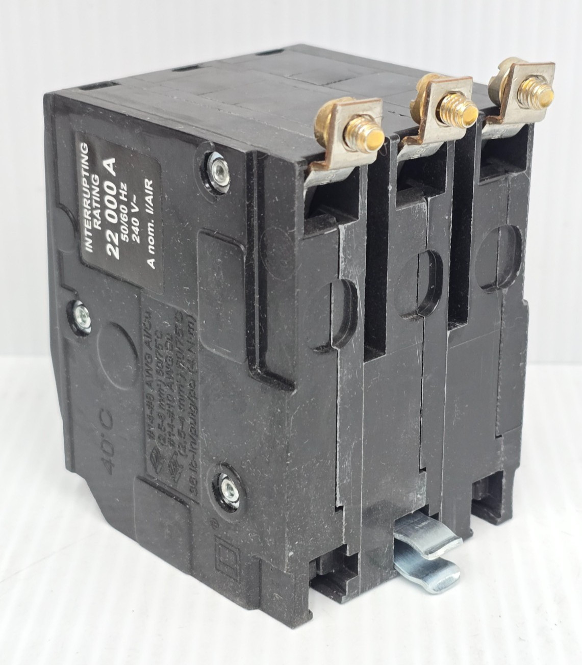 New Square D 30 Amp Bolt-On Circuit Breaker 240 VAC 3 Pole 22 kA QOB330VH