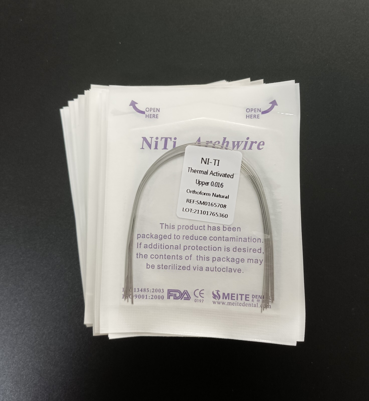 10Packs Dental Orthodontic Thermal Activated Niti Round Arch Wires Natural Form
