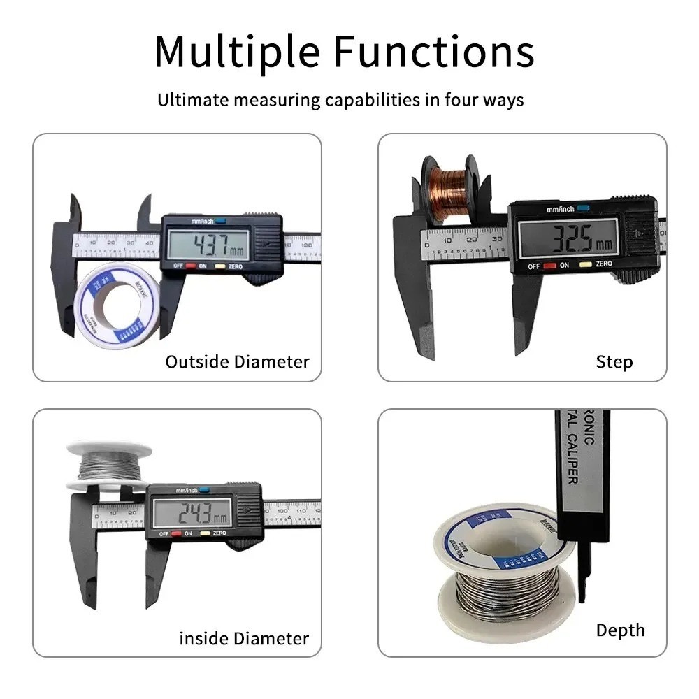 6″ 150mm Digital Caliper Micrometer LCD Gauge Vernier Electronic Measuring Tool