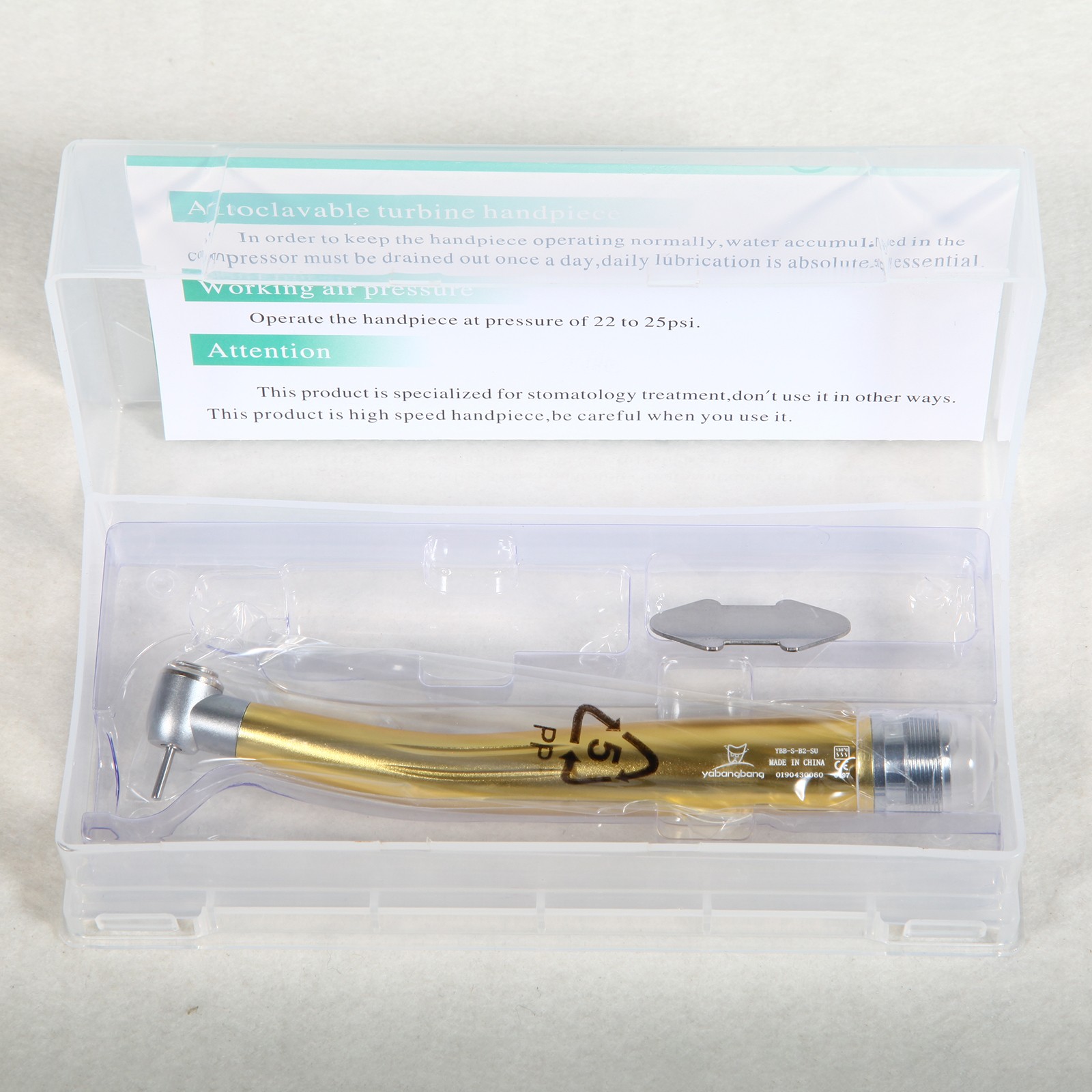 10 NSK Style Dental High Speed Handpiece PANA-MAX Turbine 2 Hole Borden Golden