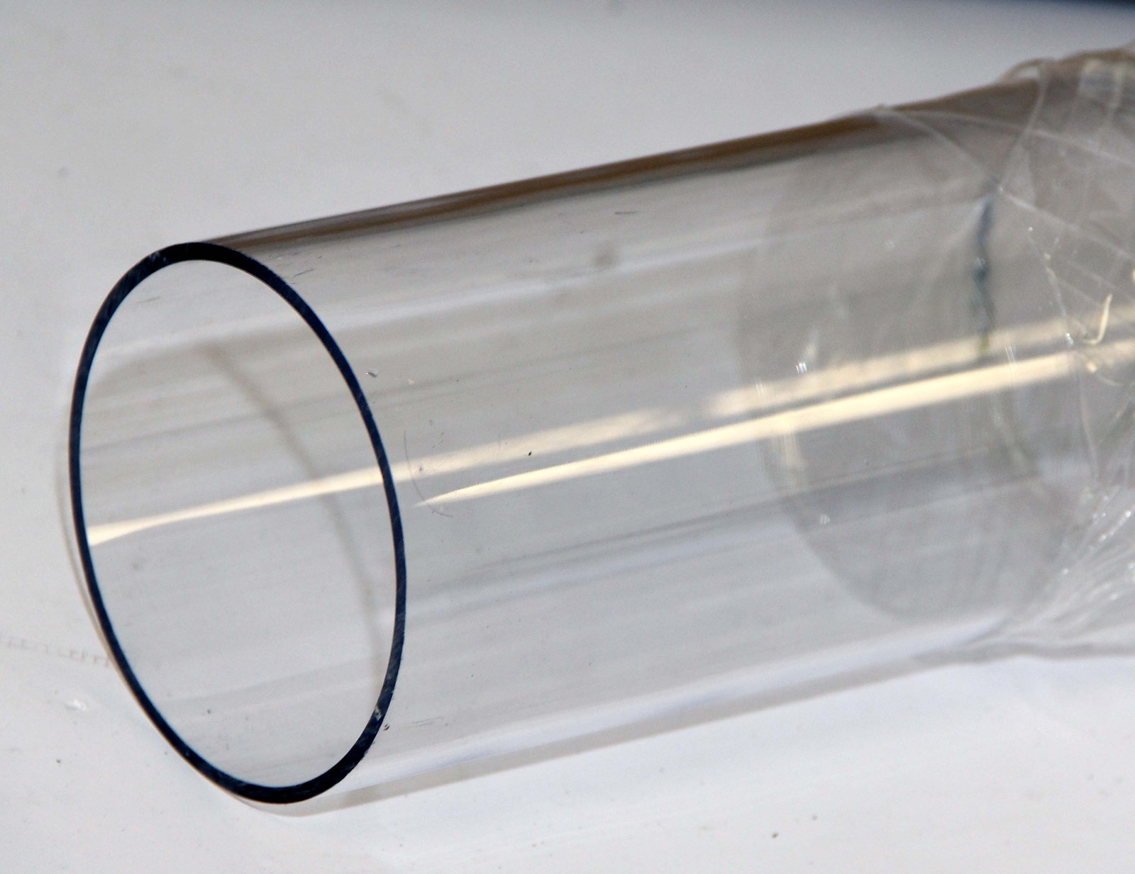Clear acrylic Plastic Plexiglass Pipe tube 3″ 89 mm fits 3″ PVC fittings 1 foot