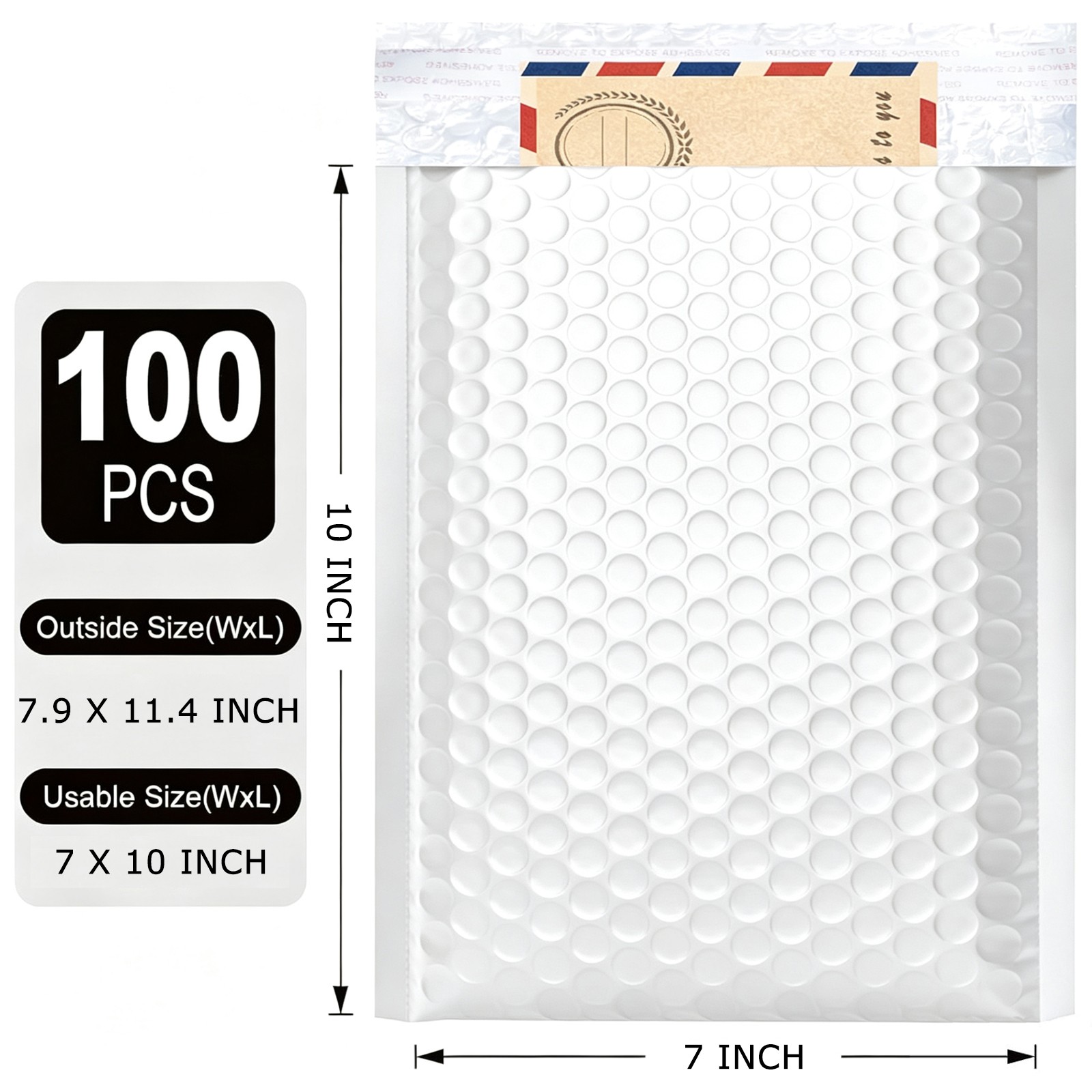 Any Size Poly Bubble Mailers Shipping Mailing Padded Bags Bubble Envelopes White