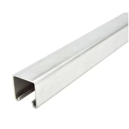 Single Channel Strut, Solid, 304 Stainless Steel, Polished, None Hole Size,