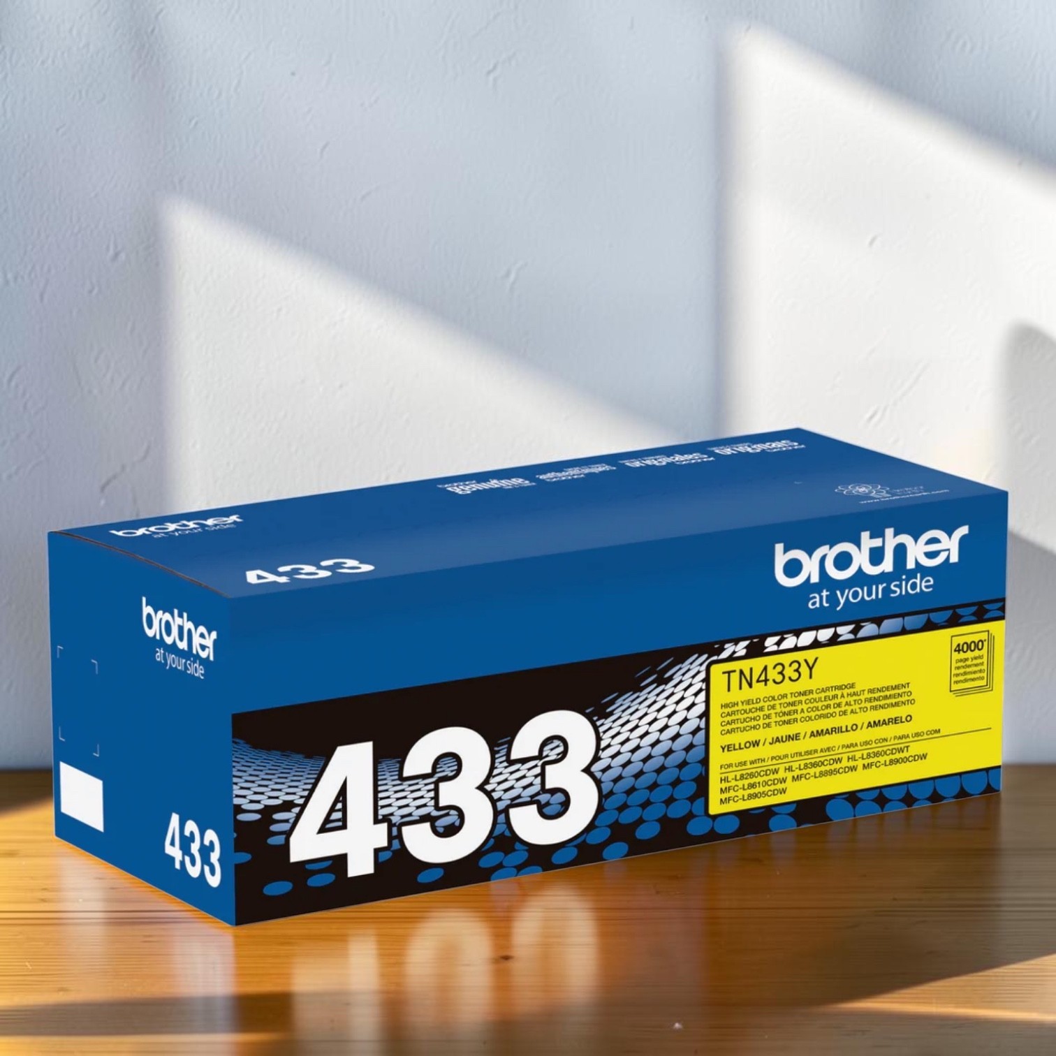 Genuine Brother TN433 High Yield Toner Cartridge Set Pack of 4 New Sealed Box