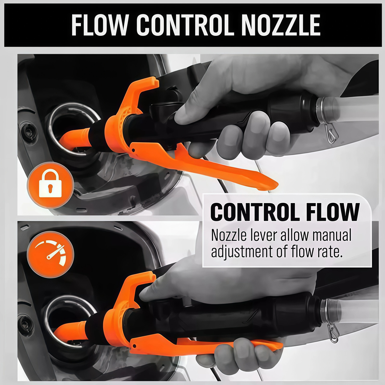 Battery Powered Electric Fuel Transfer Siphon Pump Gas Oil Water Liquid 2.4 GPM