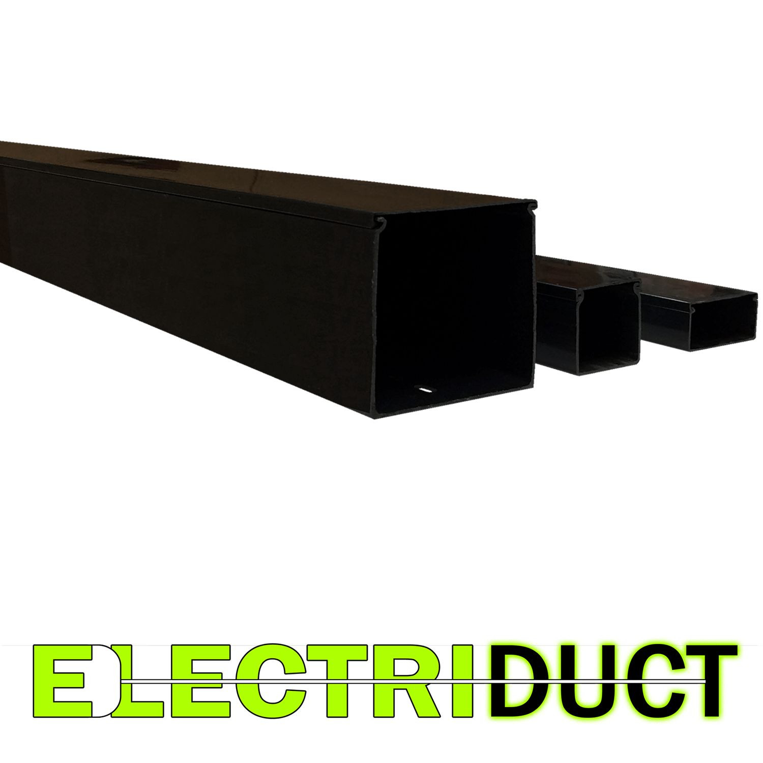 2″ x 2″ Solid Wall Wire Duct – 12 Sticks -Total Feet: 79FT – Black – Electriduct