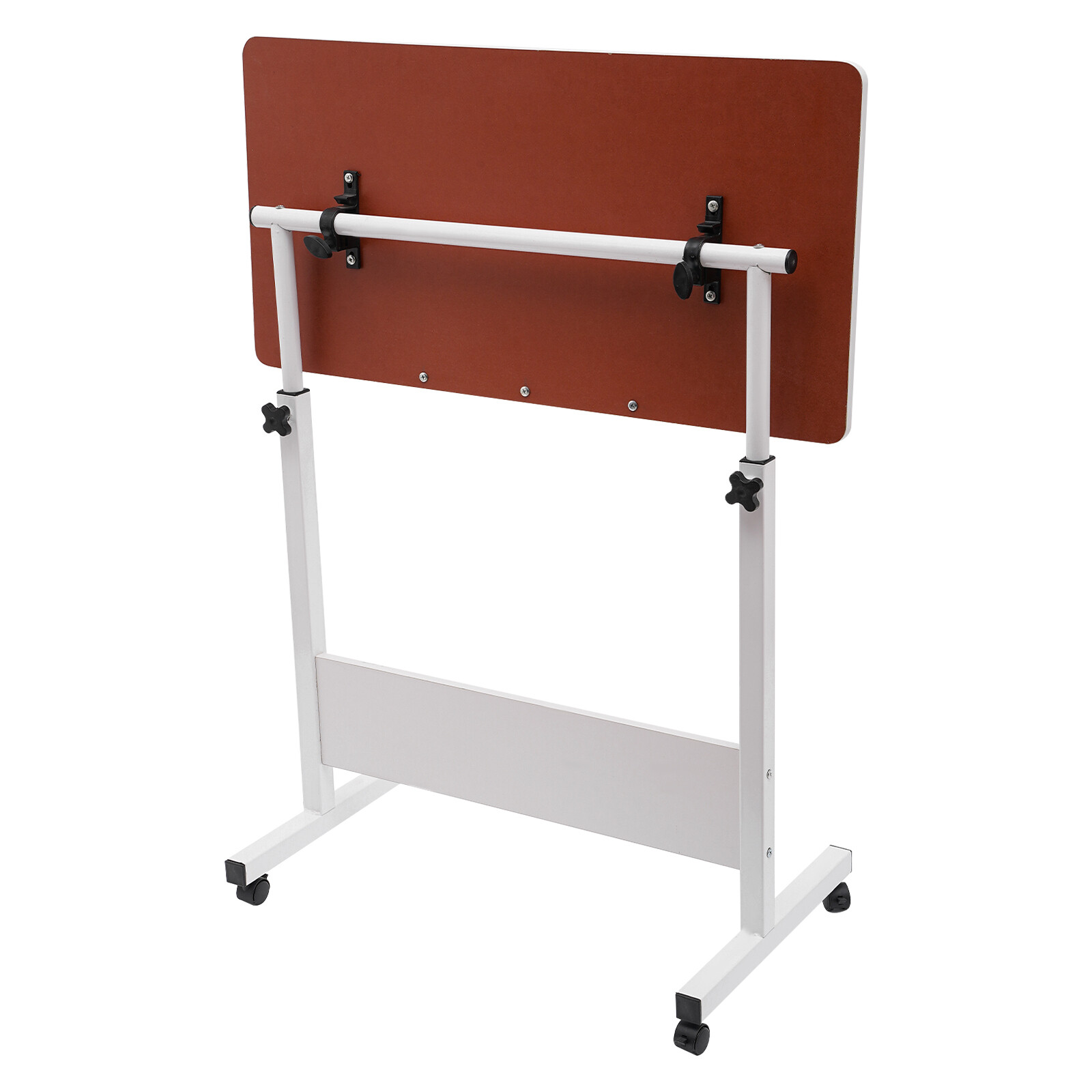 Adjustable Height Office Rolling Laptop Table Stand Bed Side Computer Desk Stand