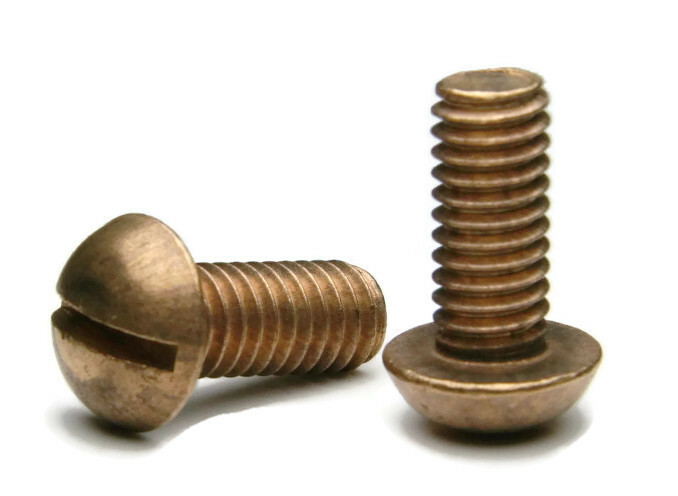 #8-32 | Silicon Bronze Slotted Round Head Machine Screw – Select Length & Qty