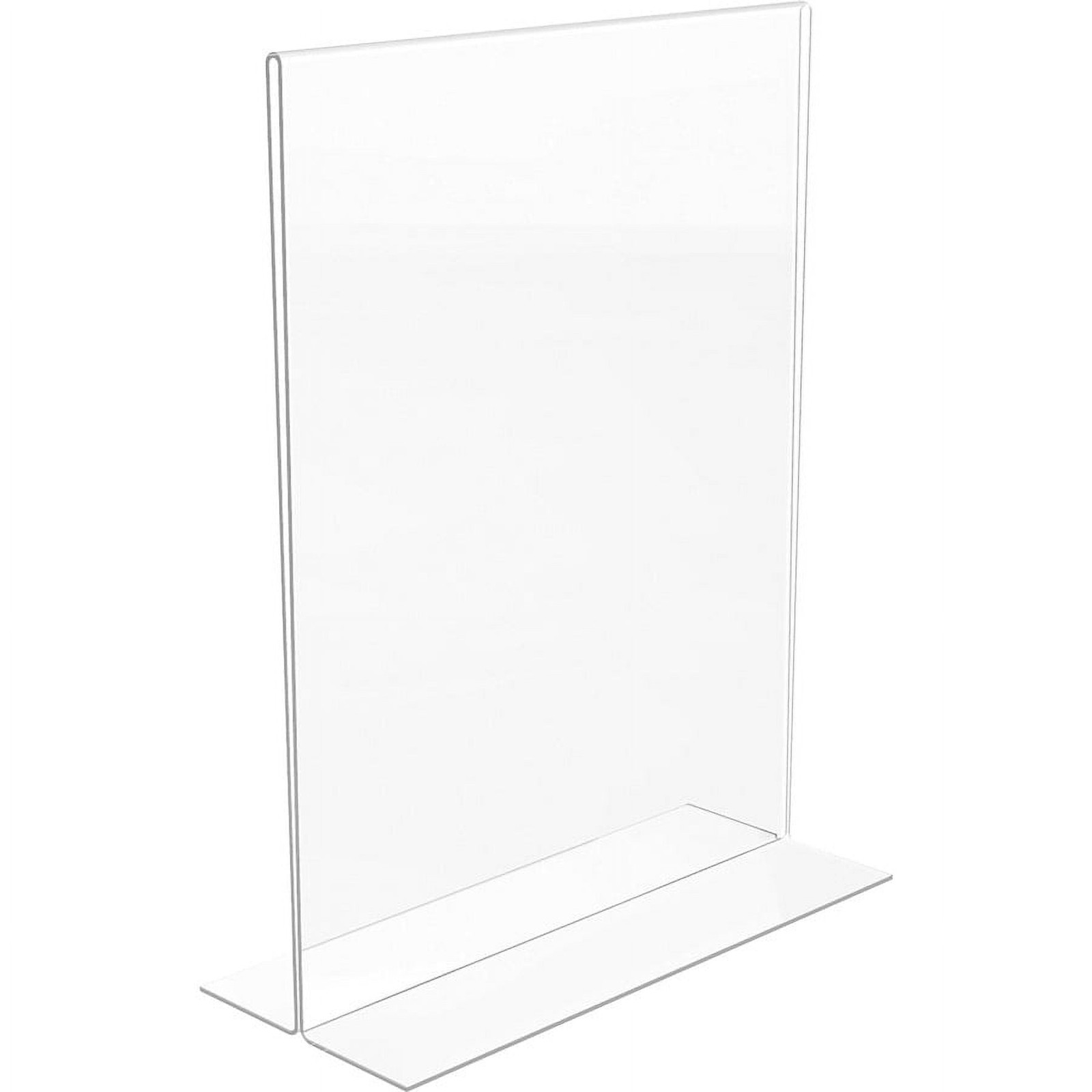T-base Standing Sign Holder Support 8.50″ X 11″ Media Acrylic 2 / Pack Clear