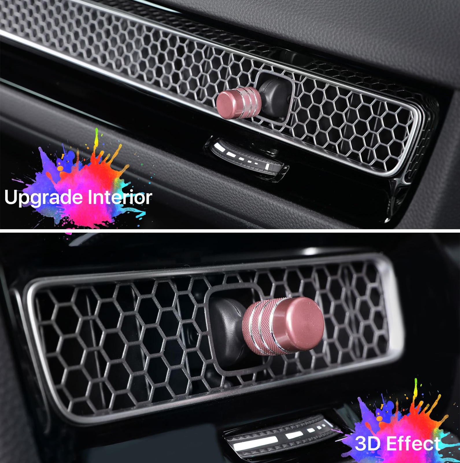 Car Interior Knob Cover Kit, Compatible with Honda Civic 2022-, CRV 2023-2026