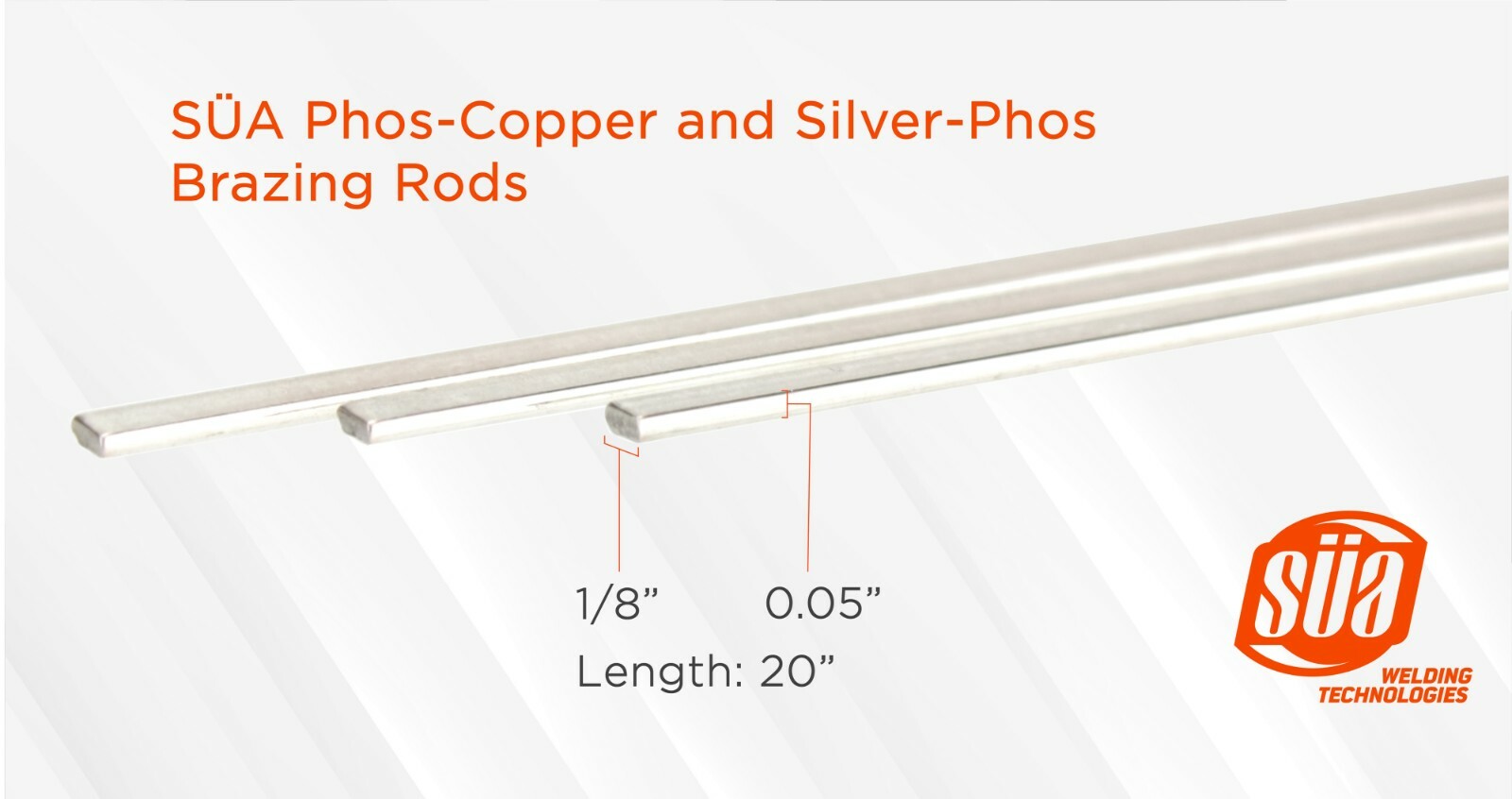 BCuP-2 PhosCopper Brazing Rod 0% Silver – Flat 1/8″ x 0.05″ x 20″ + 6.5 Oz Flux