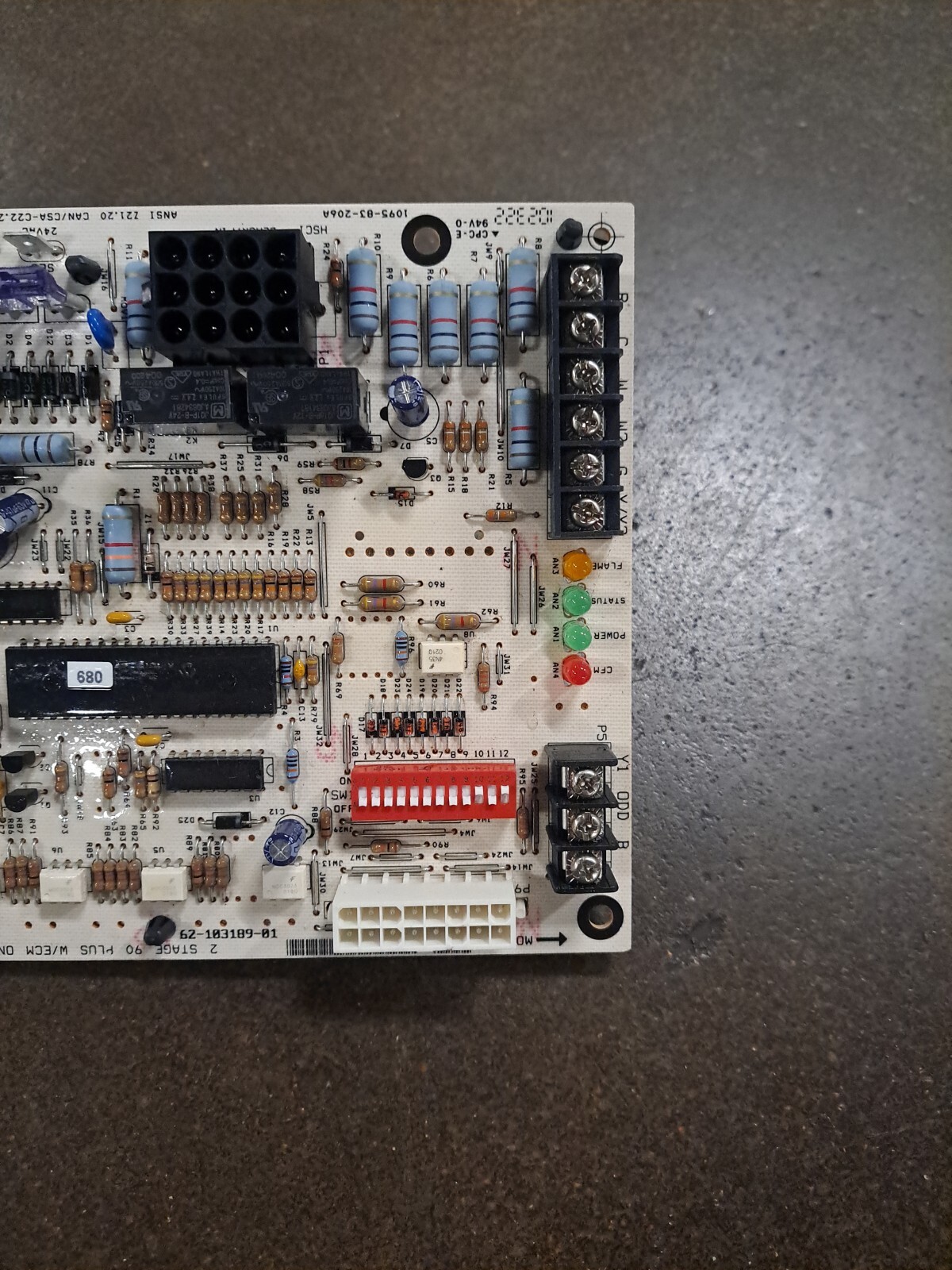 Rheem Ruud Weather King 62-103189-01 Furnace Control Circuit Board 1095-206