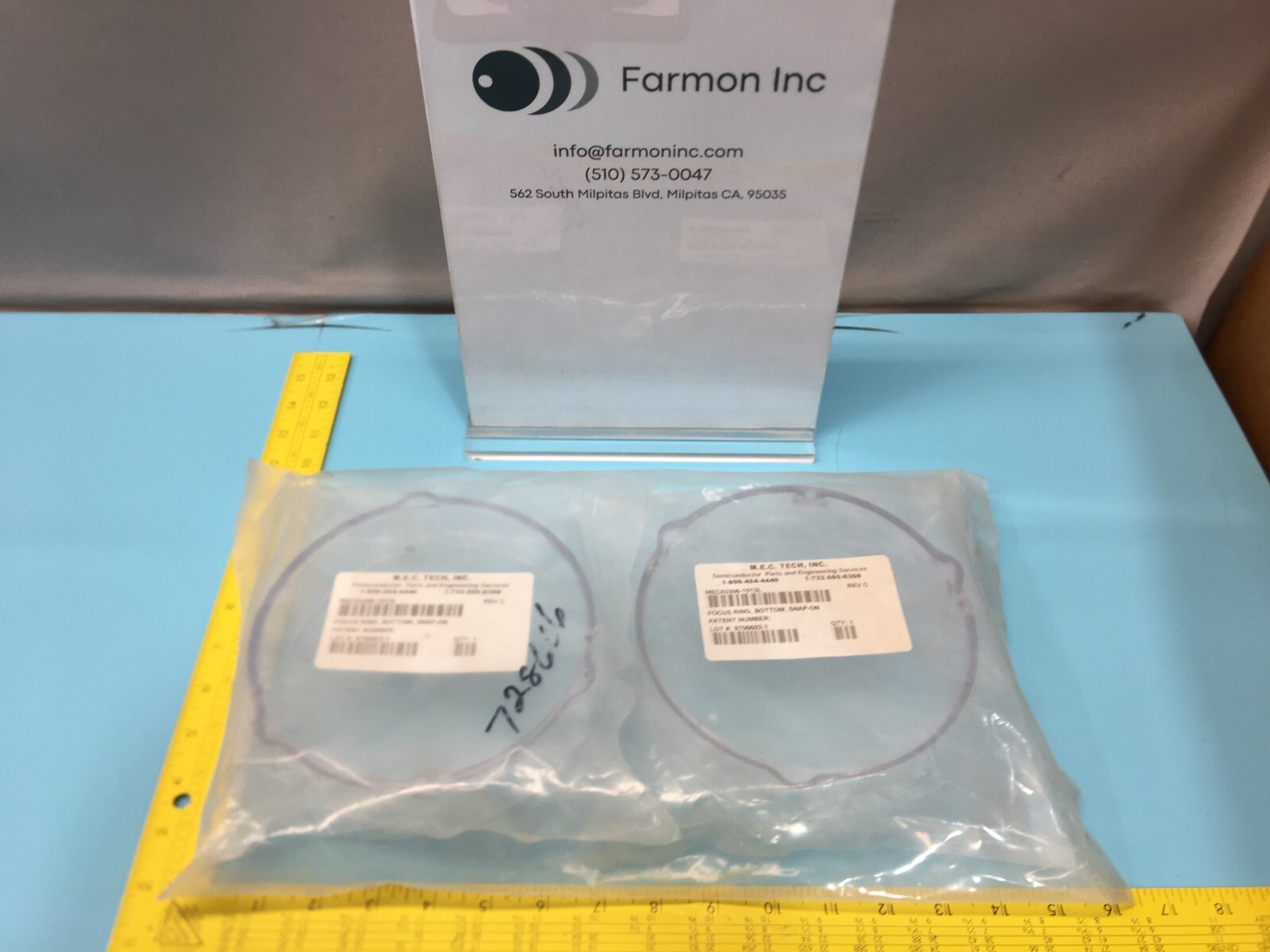 Lot of 2 M.E.C Tech. MEC83306-1013L FOCUS RING, BOTTOM, SNAP-ON, 189472