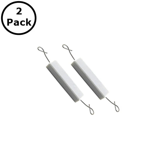 2 Pack of NTE 10WD18, 0.18 Ohm 10 Watt Wirewound Ceramic Power Resistors 10W