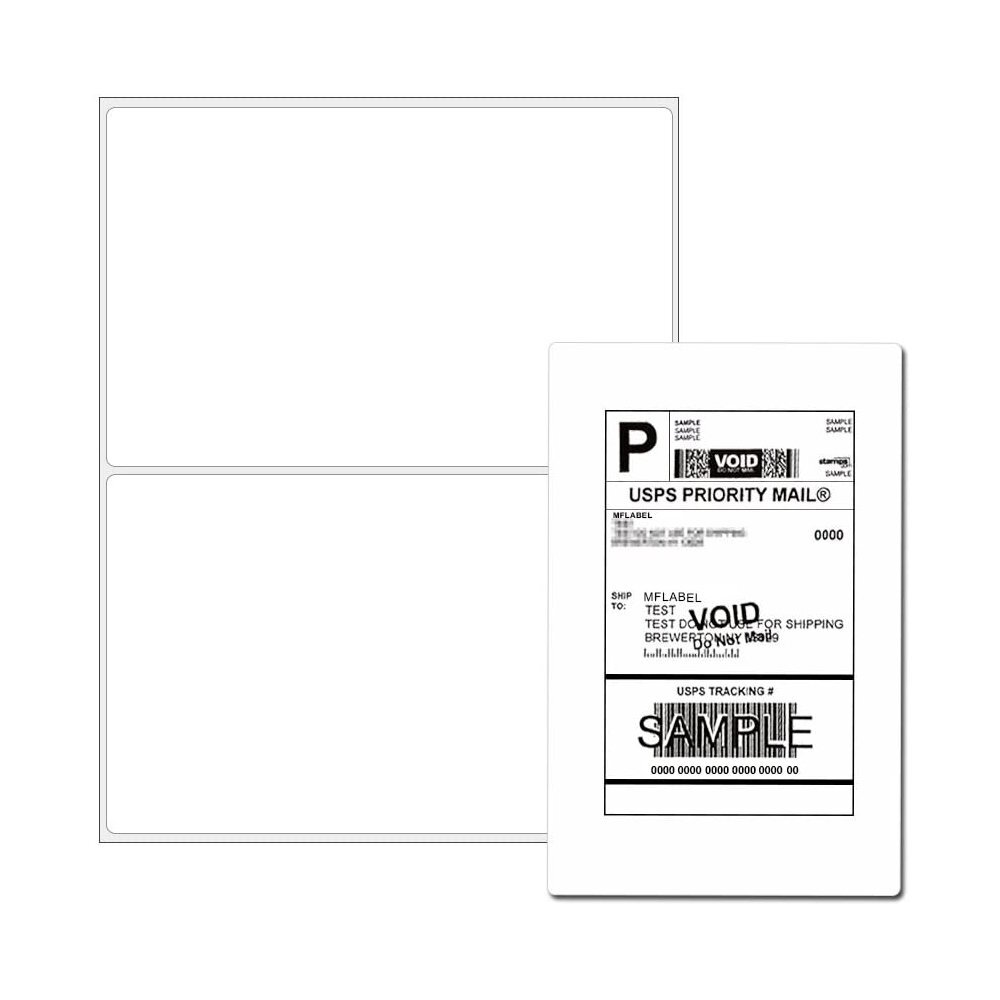 1000 8.5″ X 5.5″ Half Sheet Self Adhesive Premium Round Corner Shipping Labels
