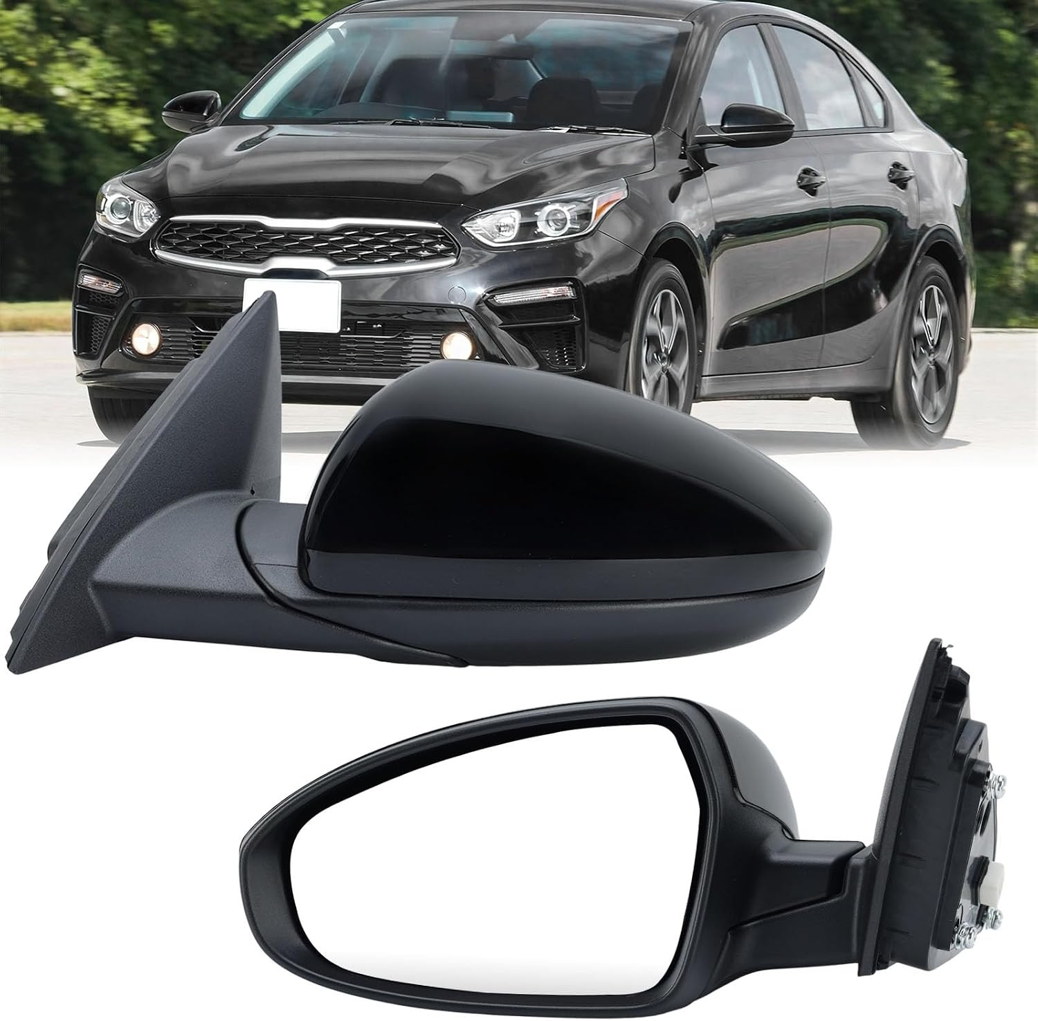Left Driver Side Mirror Compatible with 2019 2020 2021 2022 2023 2024 Kia Forte