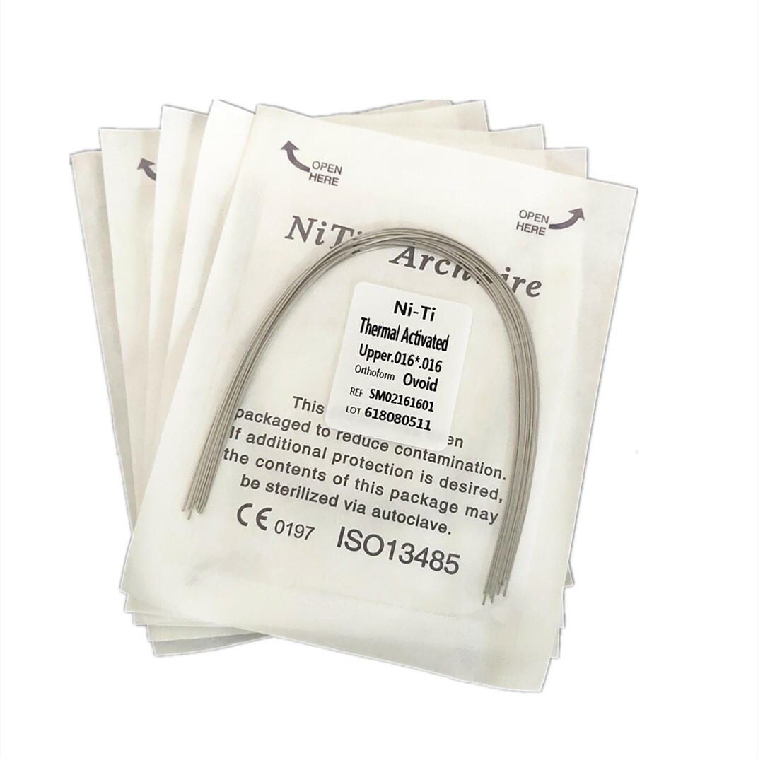 50 Pieces Dental Rectangular Arch Wire Thermal Activated NITI Recta Ovoid Arcs