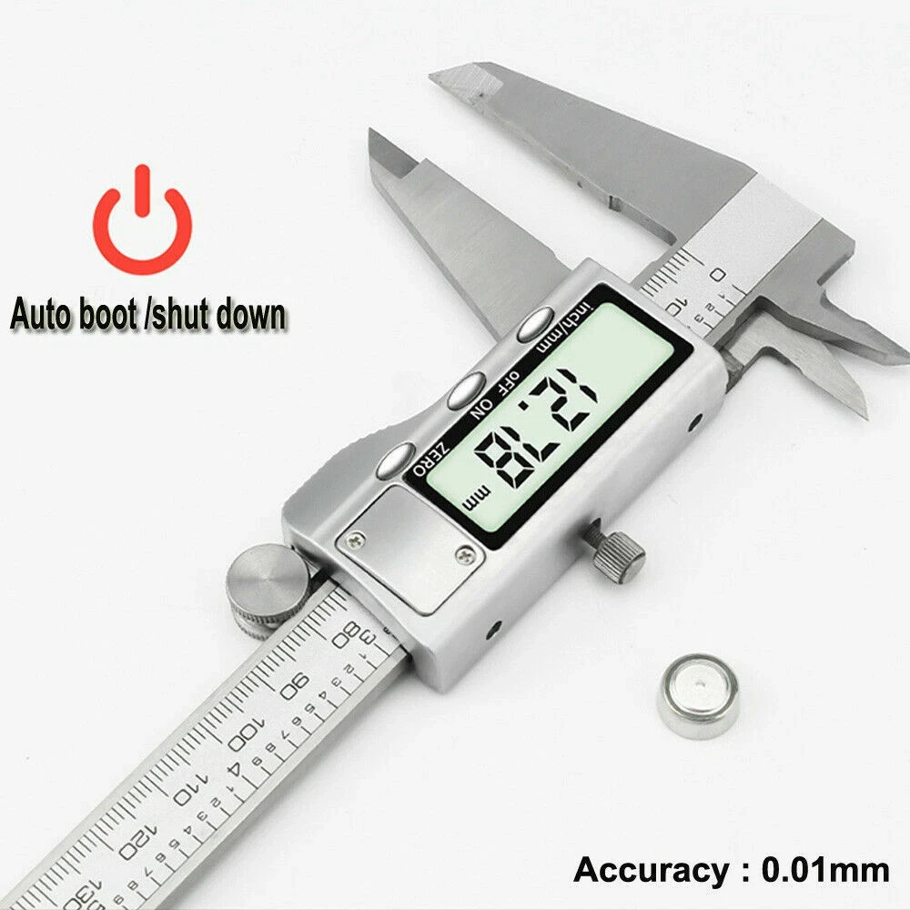 Digital Caliper Micrometer LCD Gauge Vernier Electronic Measuring Tool 6″ 150mm