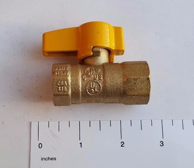 50) 1/2″ IPS BRASS GAS VALVE, CSA APPROVED 1/4 TURN – PROPANE, NATURAL GAS