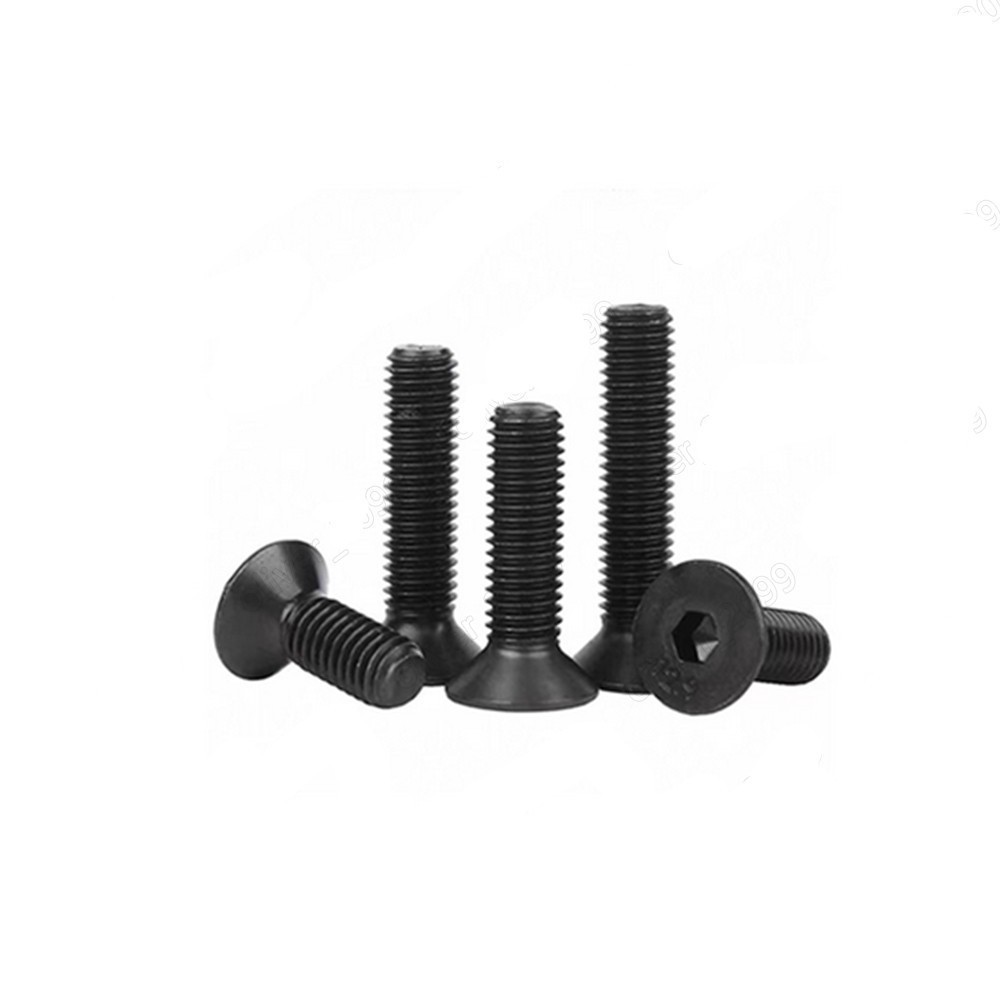 Fine Thread Black 12.9 Steel Hex Socket Countersunk Flat Head Screws M8/M10/M12