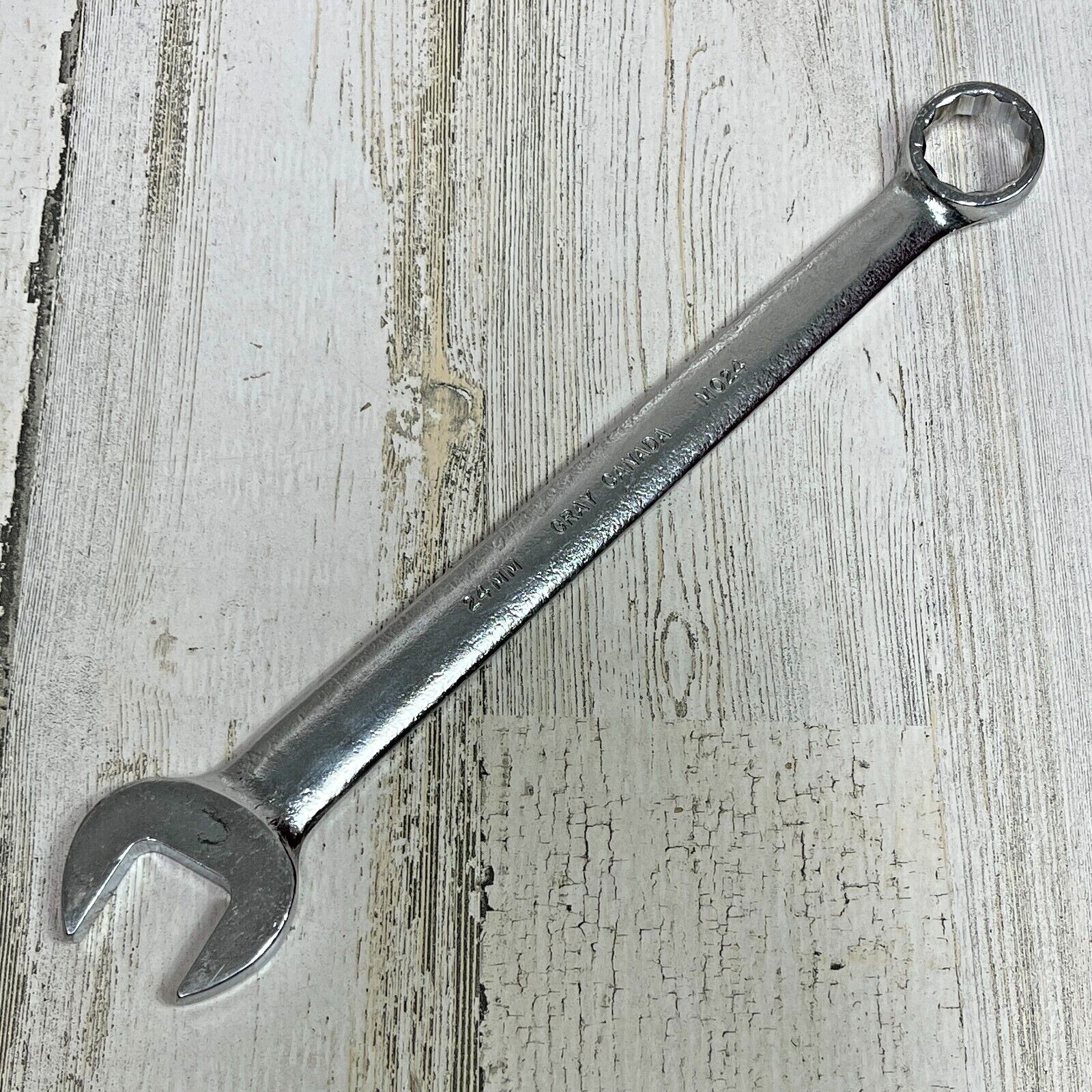 Gray Canada 24MM Metric Combination Open and 12 Pt Box End Wrench M024