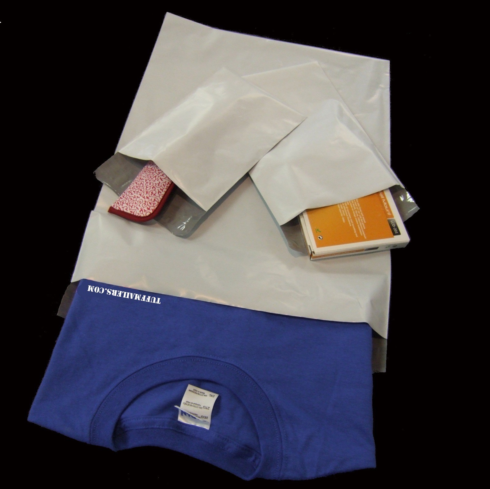 1000 12×15.5 TUFF Poly Mailers 12 x 15.5 White Self Sealing Bags Envelopes