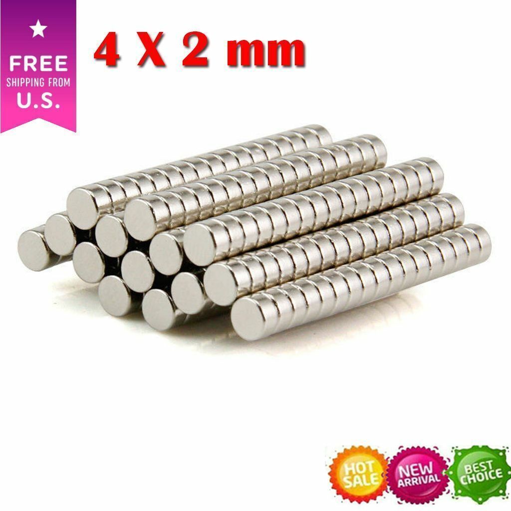 Super Strong N35 Round Disc Neodymium Mini Fridge Magnets Rare Earth 4 X 2 mm