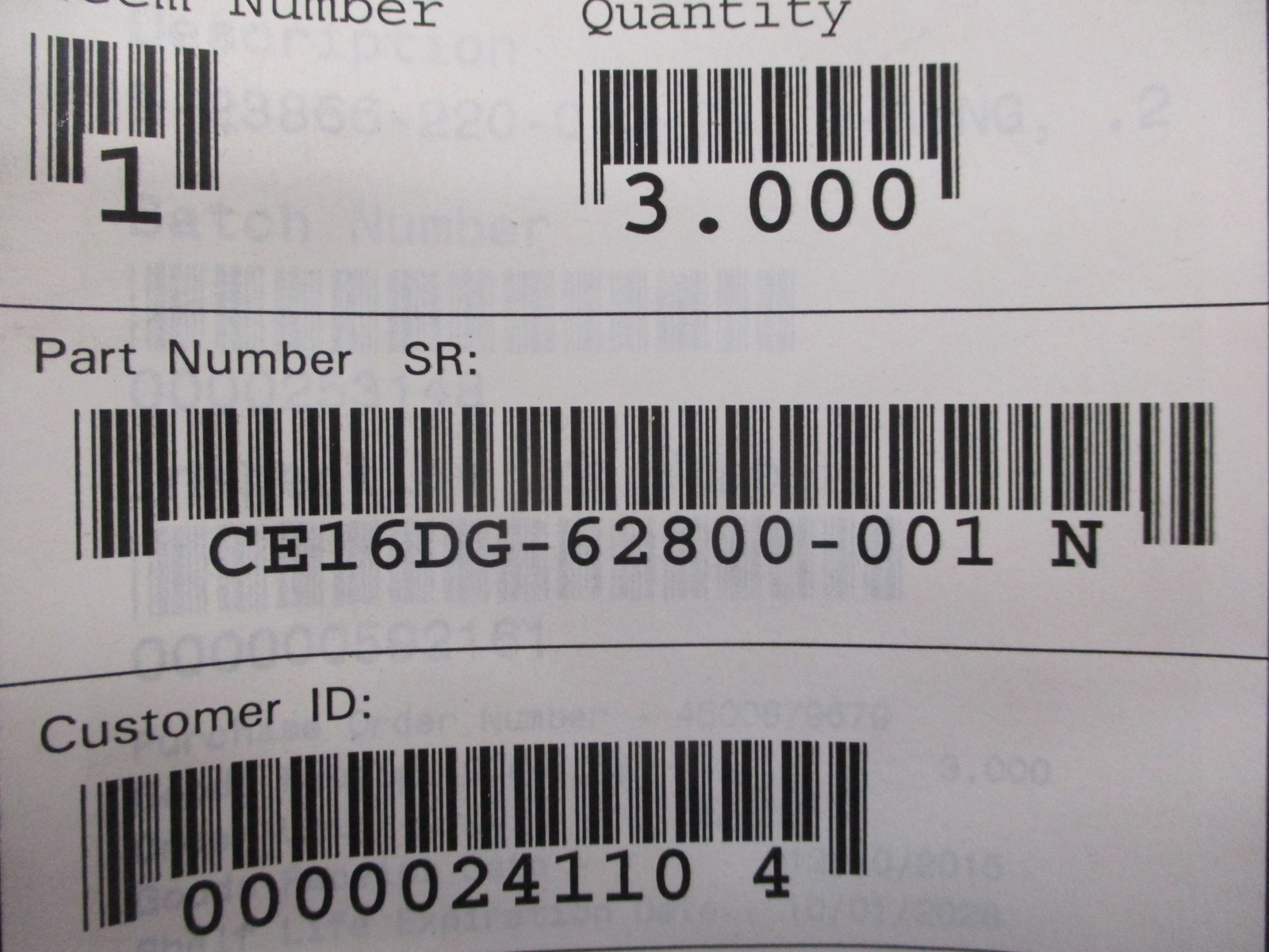 INDUSTRIAL SPARE CE16DG-62800-001 N O-RING LOT OF 3 NSNP