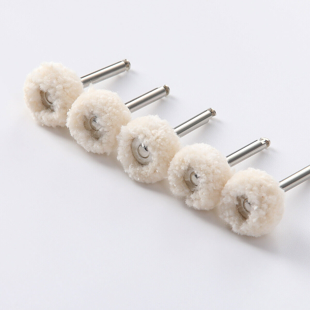 Rueda de cepillo de pulido dental RA 2.35mm cabello blanco de cabra/fieltro/algo