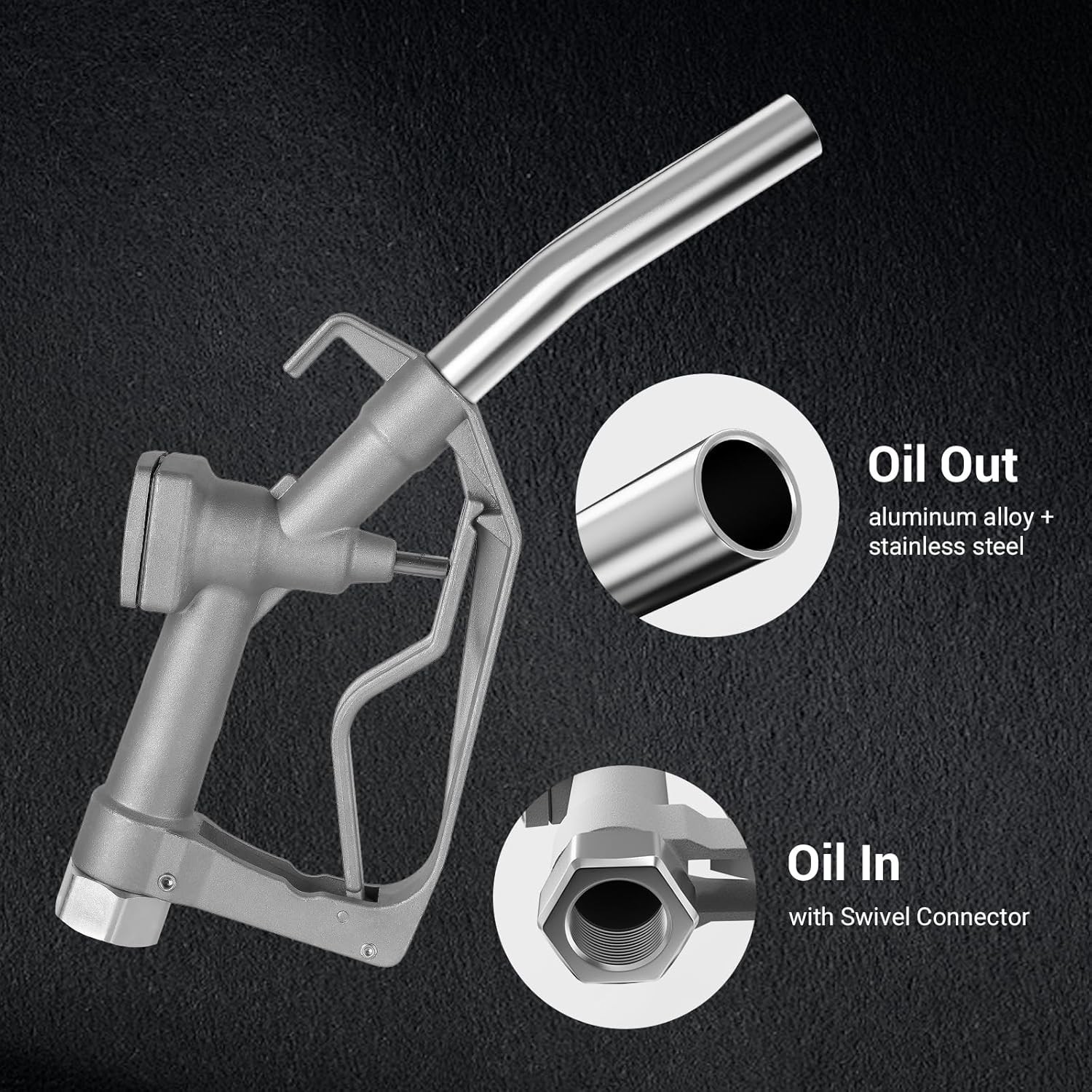 3/4″ inch NPT Manual Diesel Fuel Nozzle Fill Unleaded Manual Nozzle 15/16″ Spout