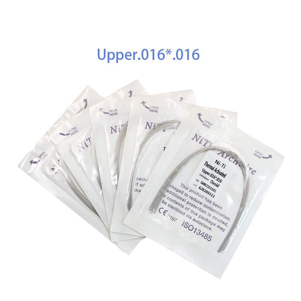 Dental Ortho Heat Thermal Activated Niti Rectangular Arch Wire Ovoid Form