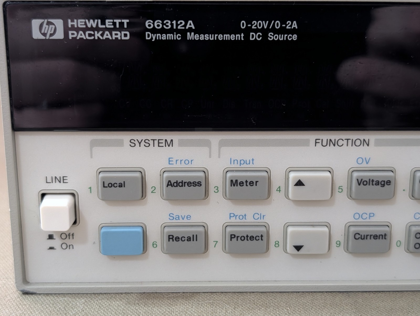 HP/Agilent 66312A Dynamic Measurement DC Source – 20V 2A 40W – Good Condition!