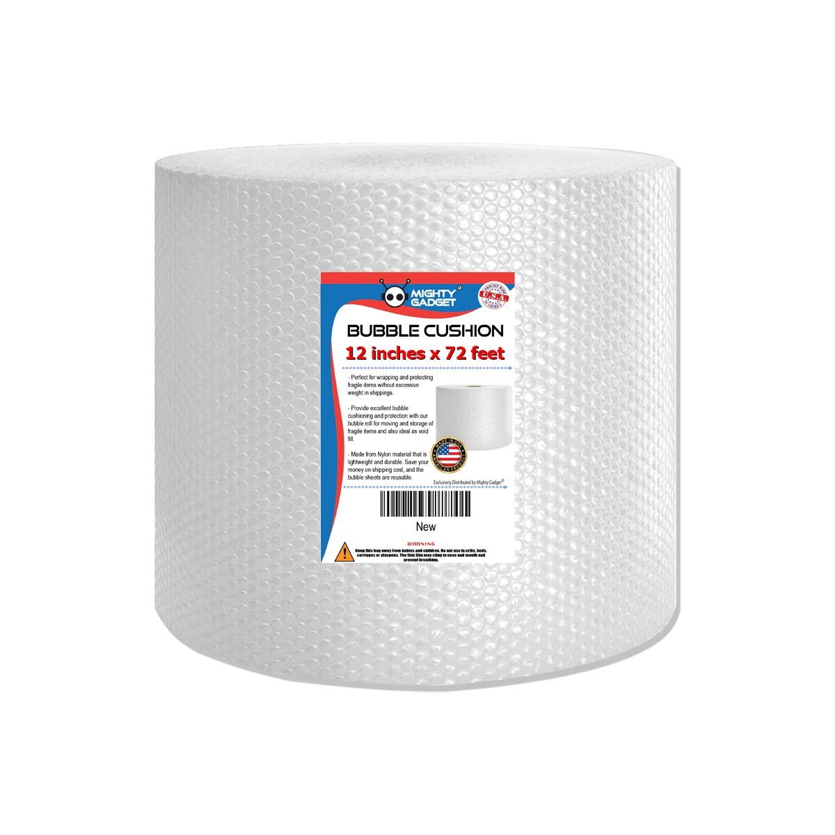 Small Bubble Cushioning Wrap Roll for Protecting Fragile Items 12″x72 feet