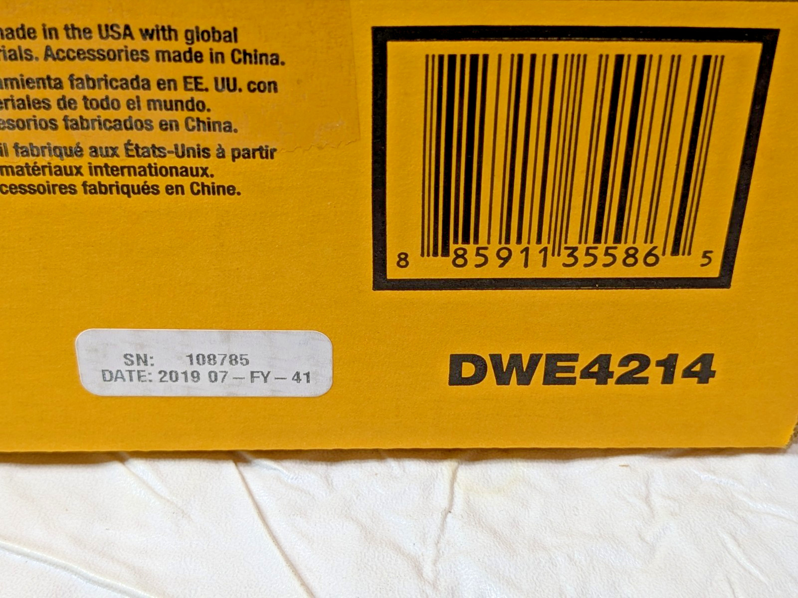 DEWALT Slide Switch Small Angle Grinder 4-1/2″ (115mm) DWE4214