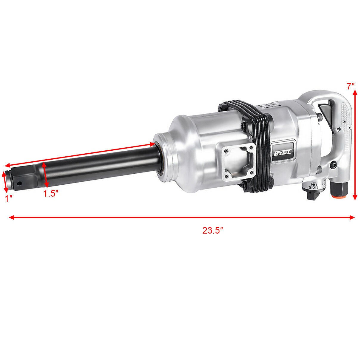 1″ Air Impact Wrench Gun Heavy Duty Commercial Truck Mechanics with Storage Case