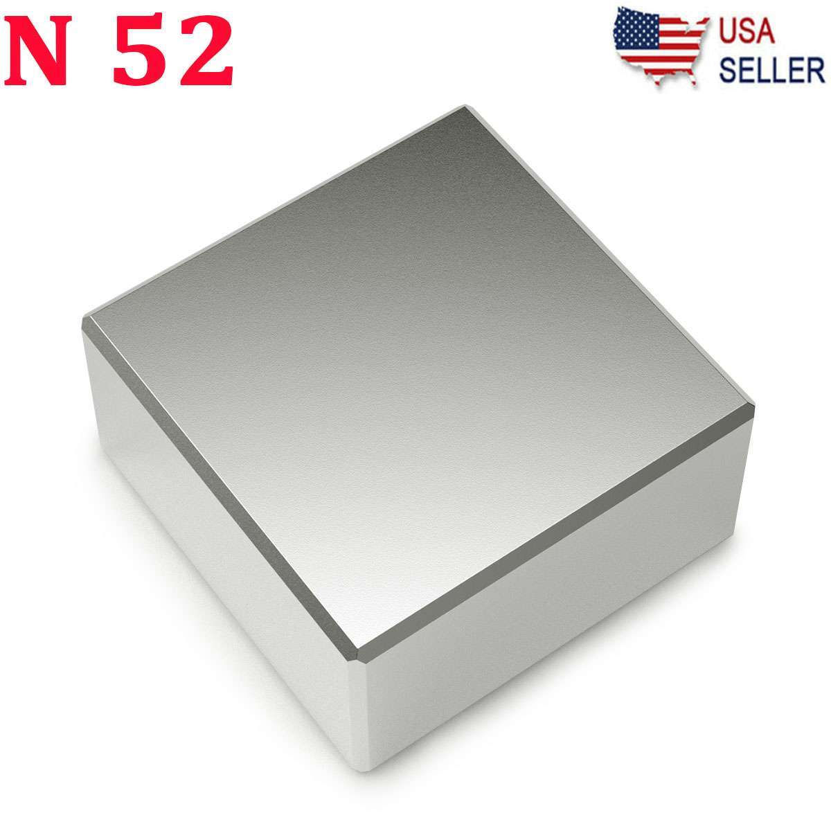 200LBS N52 Magnet Super Strong Neodymium Large Block Rare Earth 1.6″ X1.6″ X0.8″