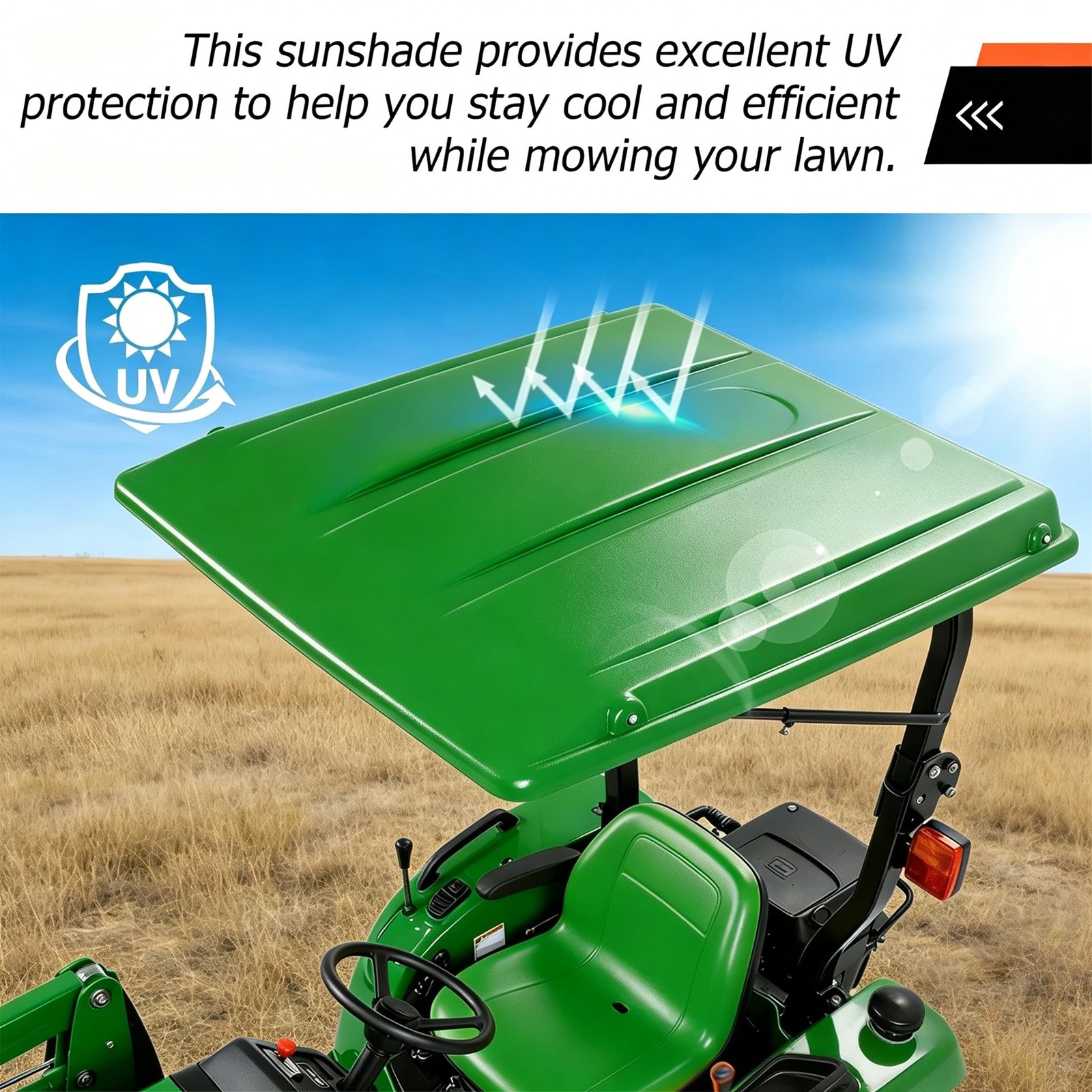 Top Canopy with Bracket For John Deere Compact Utility Tractors ROPS-Green