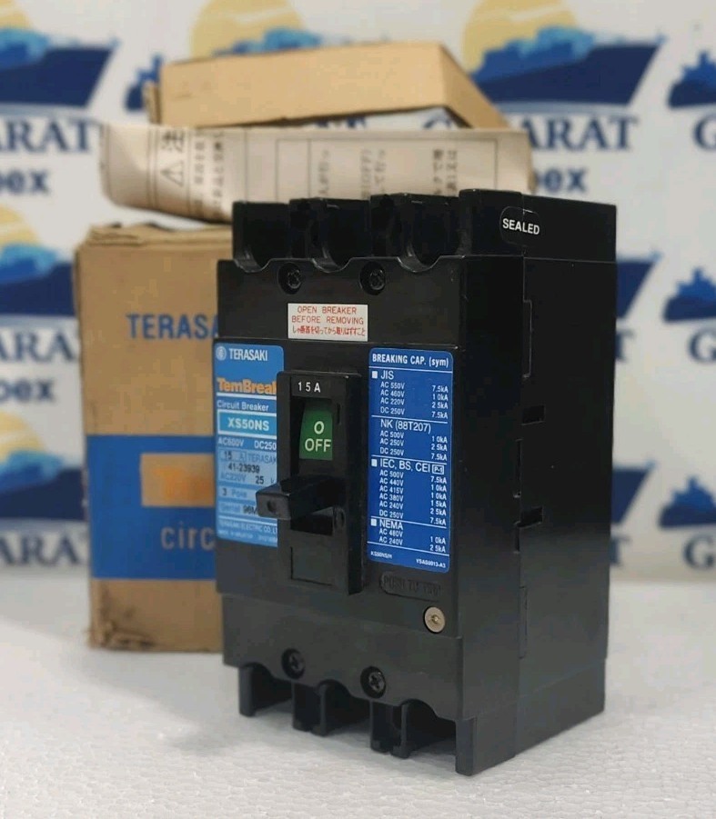 TERASAKI ELECTRIC XS50NS 3P 15A 600VAC 25KA TemBreak Circuit Breaker MALAYSIA