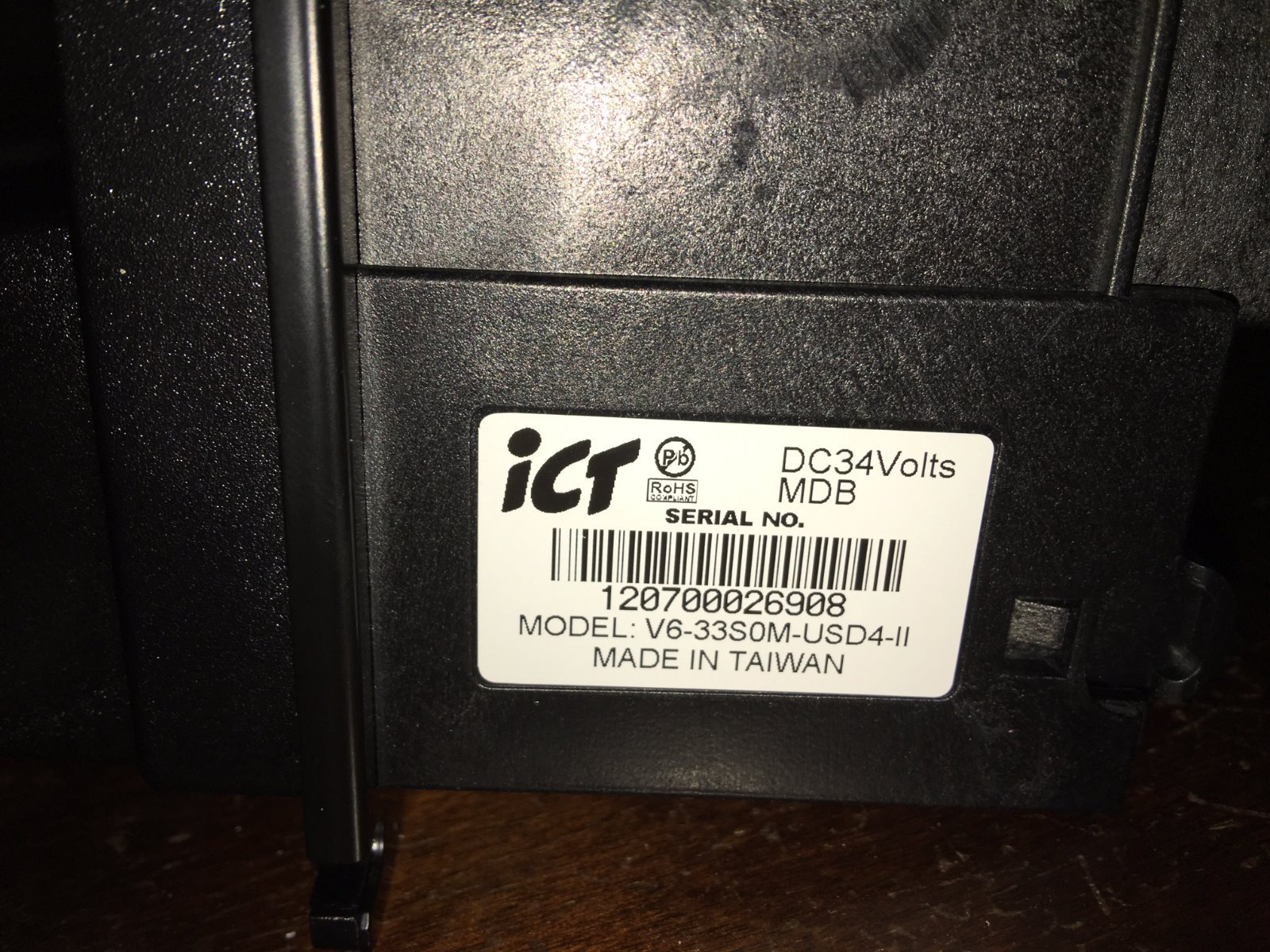 ICT MDB STACKER BILL V6 VALIDATOR/ ACCEPTOR $1 & $5 BILLS BRAND NEW (BEST DEAL)