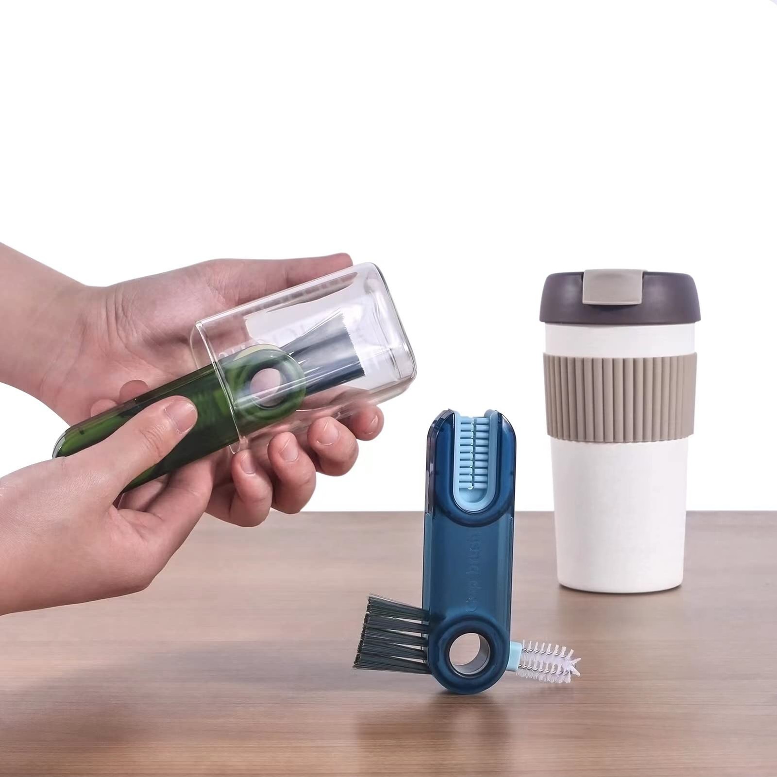 3 in 1 Cup Lid Gap Cleaning Brush – Multipurpose Bottle Cap Cleaner