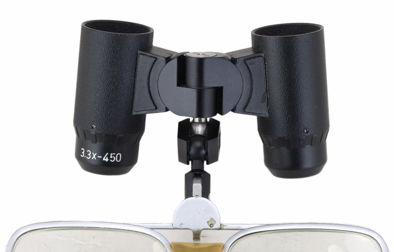 Superb West German Zeiss 3.3X – 450 mm Surgical / Dental Loupe BinocuIars + Case