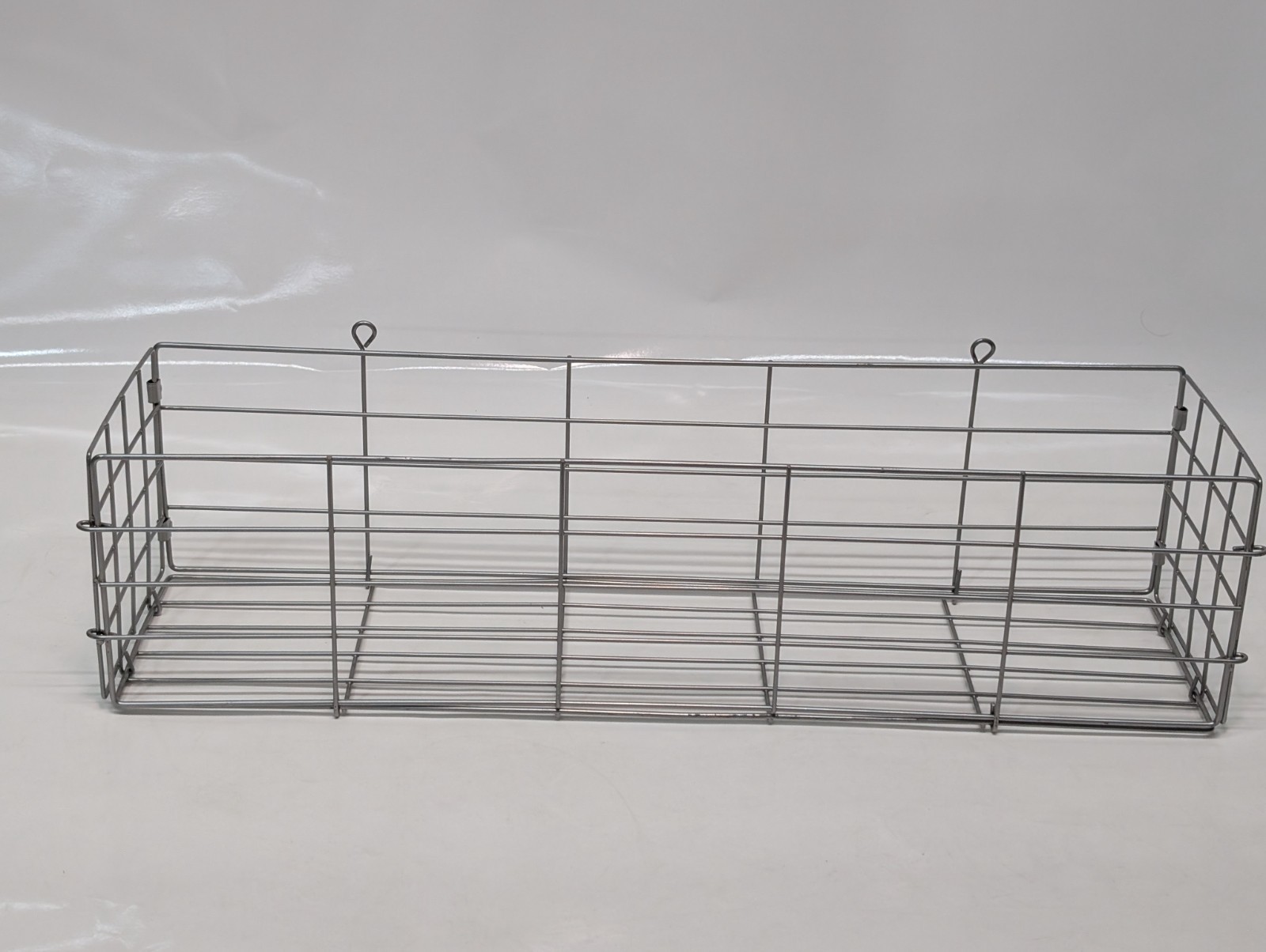Unbranded Rectangular Powder Coated Wire Medical Station Cart/Wall Mount Basket