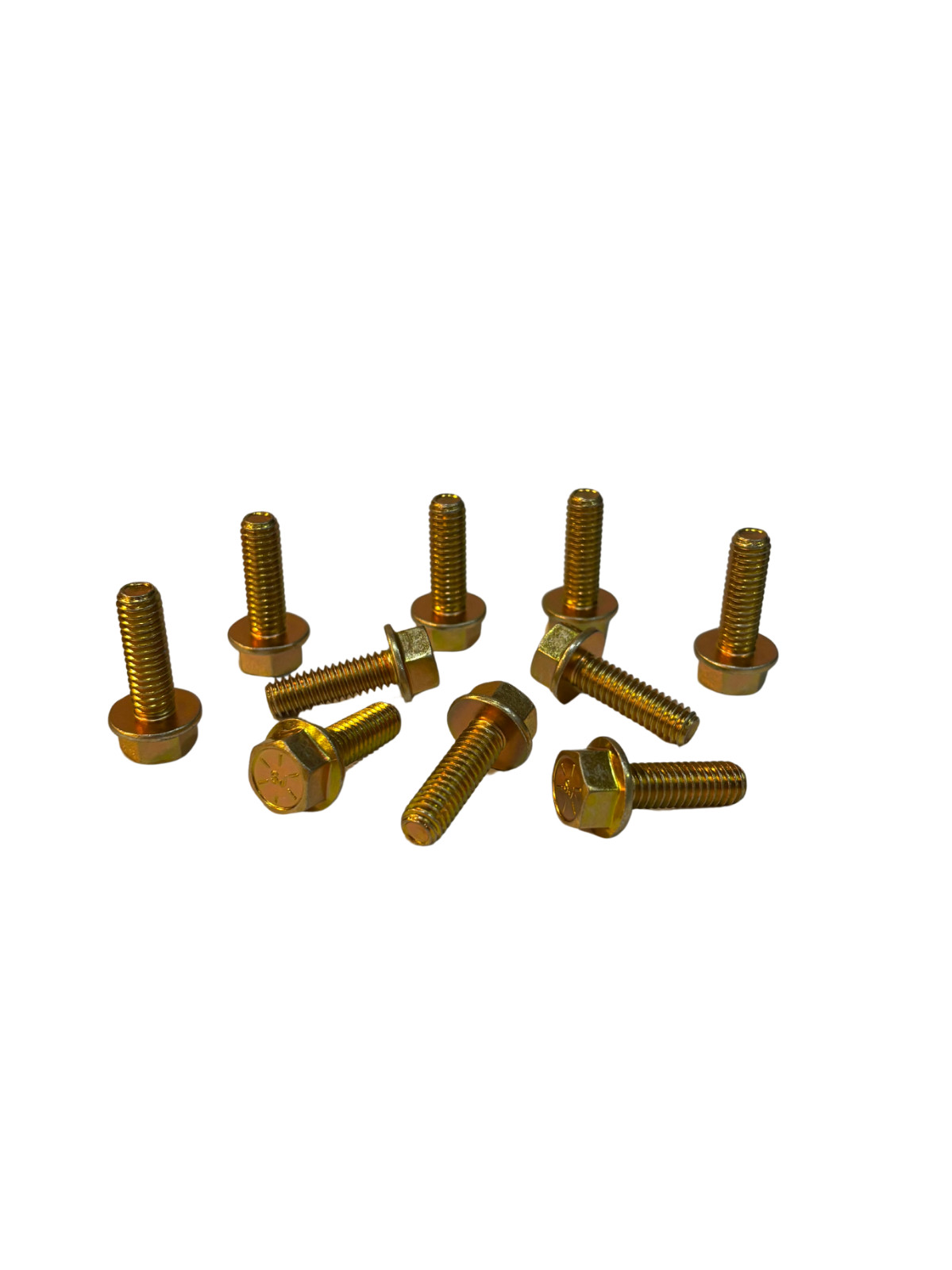 (100 Pcs) 5/16″-18×1″ Grade 8 Hex Flange Bolt (FT) Zinc Yellow Trivalent
